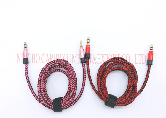 3,5 conector cabo/3,5 de alumínio colorido do cabo do estéreo da extensão do áudio