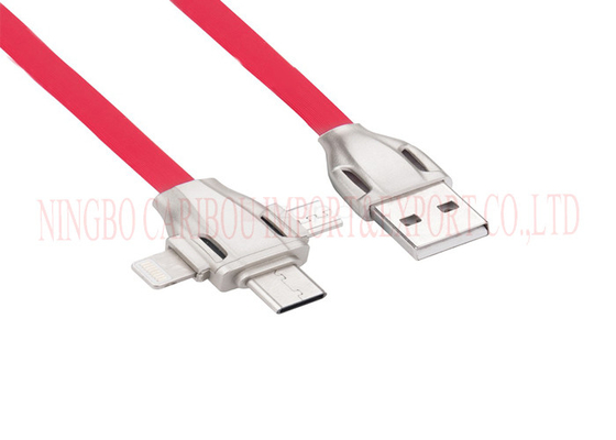 3 em 1 cabo múltiplo do carregador do cabo de USB, cabo móvel de USB da multi função